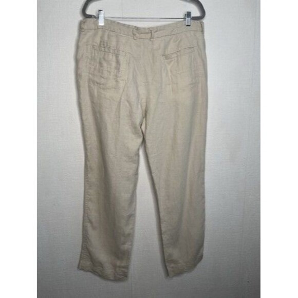 Island Importer 100% Linen Straight Leg Casual Riviera Pants Men Size 36 Ivory - Picture 4 of 8